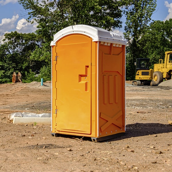 how often are the portable restrooms cleaned and serviced during a rental period in Covington City County